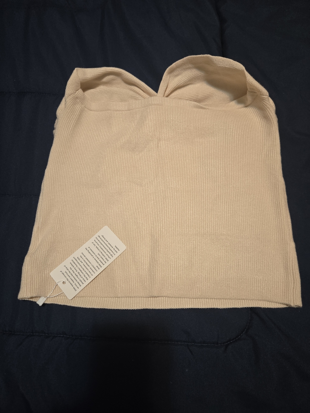 Strapless Twist Front Tube Top in Beige - Picture 2 of 3